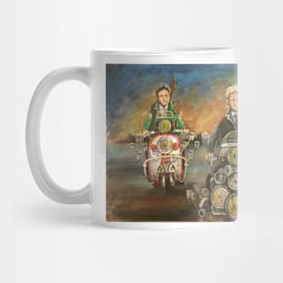 Retro Scooter, Classic Scooter, Scooterist, Scootering, Scooter Rider, Mod Art Mug